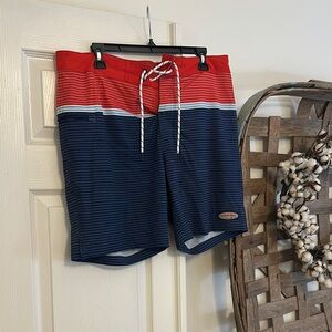 NWOT Vineyard Vines Red & Blue Board Shorts Quick-Drying Swimwear